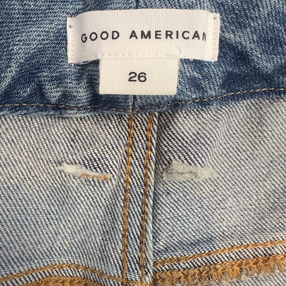 Good American Good Icon Straight Studded Jeans Indigo Plus Size 26 - Picture 4 of 16